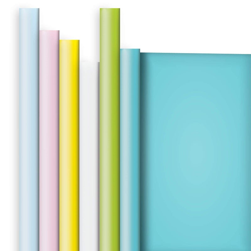 Jillson Roberts 6 Roll-Count All-Occasion Solid Color Gift Wrap Available in 10 Different Assortments, Pretty Pastels - Image 1